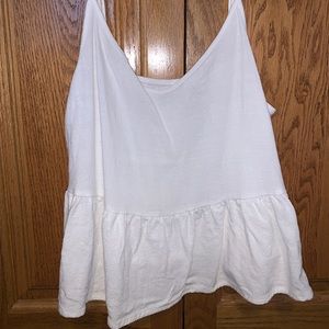 White Fanned-out bottom Tank